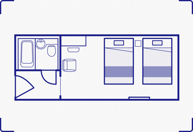 間取り図：スタンダードツイン